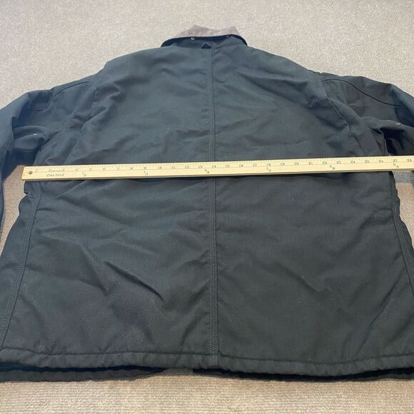 vtg Carhartt Traditional Jacket Chore Coat Mens 2XL Black Quilted USA Distressed - Picture 13 of 16